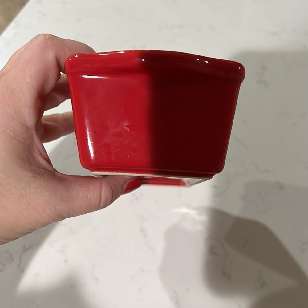 Christmas Red Ceramic Rectangular Cookware - Picture 7 of 10